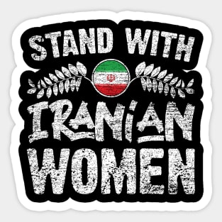 Stand with Iranian women grungy version Sticker